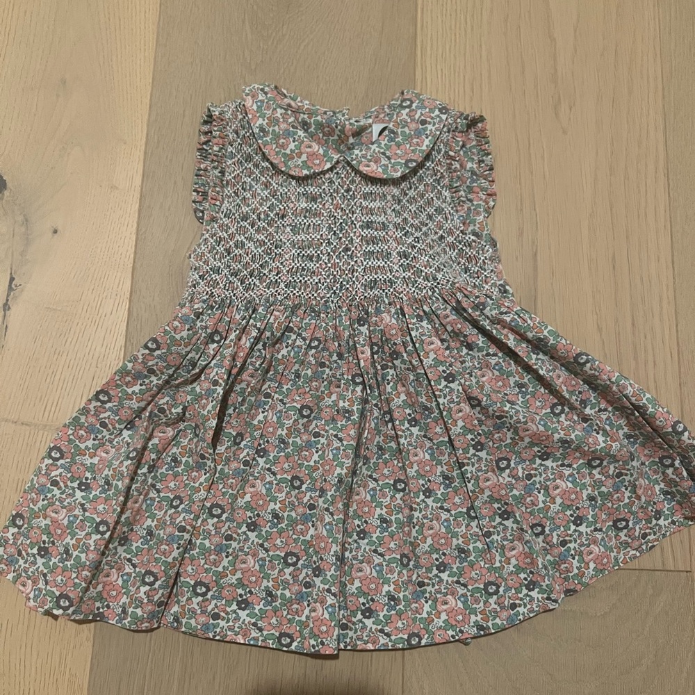 Question Everything Girls Smocked Sleeveless Dress 6-9 months NWT